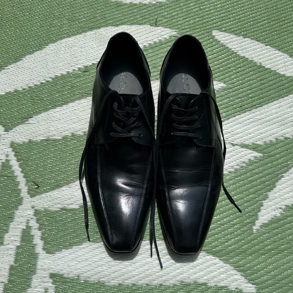 Black Aldo Dress Shoes, Size 10.5